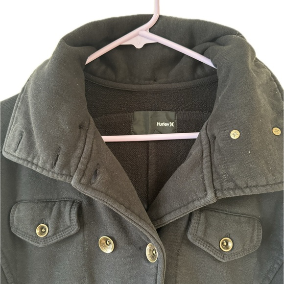 Hurley woman’s black small jacket with detachable hood - Picture 3 of 11